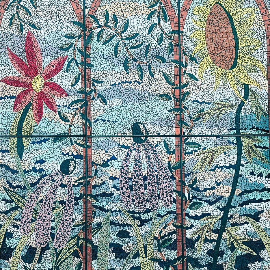 Mural of flowers